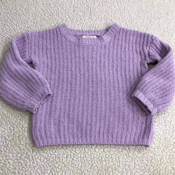 GB Girls Gianni Bini Lavender Knit Pullover Sweater 
Size XS 4 / 5 Extra… - Picture 9 of 12